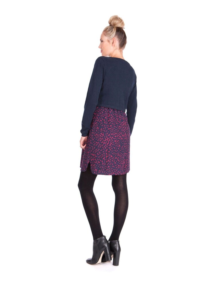 Seraphine  BlueMaternity And Nursing Knitted Bodice Dress - Image 1 of 4