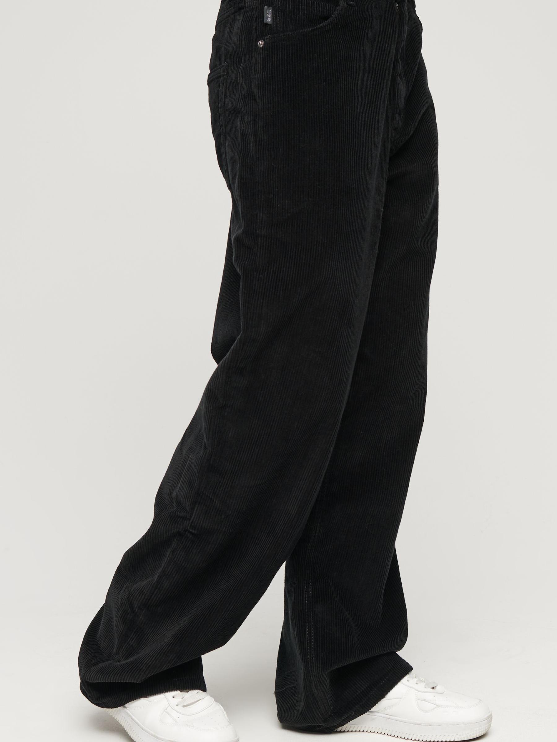 Superdry Black Vintage Wide Leg Cord Trousers - Image 2 of 3