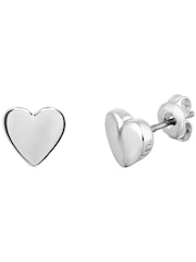 Ted Baker Silver Tone HARLY:  Tiny Heart Stud Earrings - Image 3 of 7