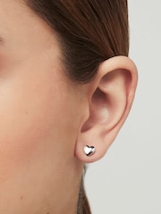 Ted Baker Silver Tone HARLY:  Tiny Heart Stud Earrings - Image 4 of 7