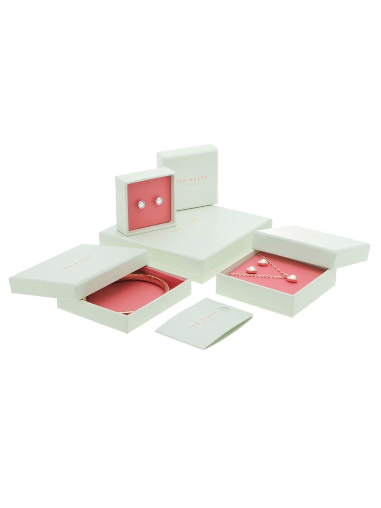 Ted Baker Silver Tone HARLY:  Tiny Heart Stud Earrings - Image 6 of 7