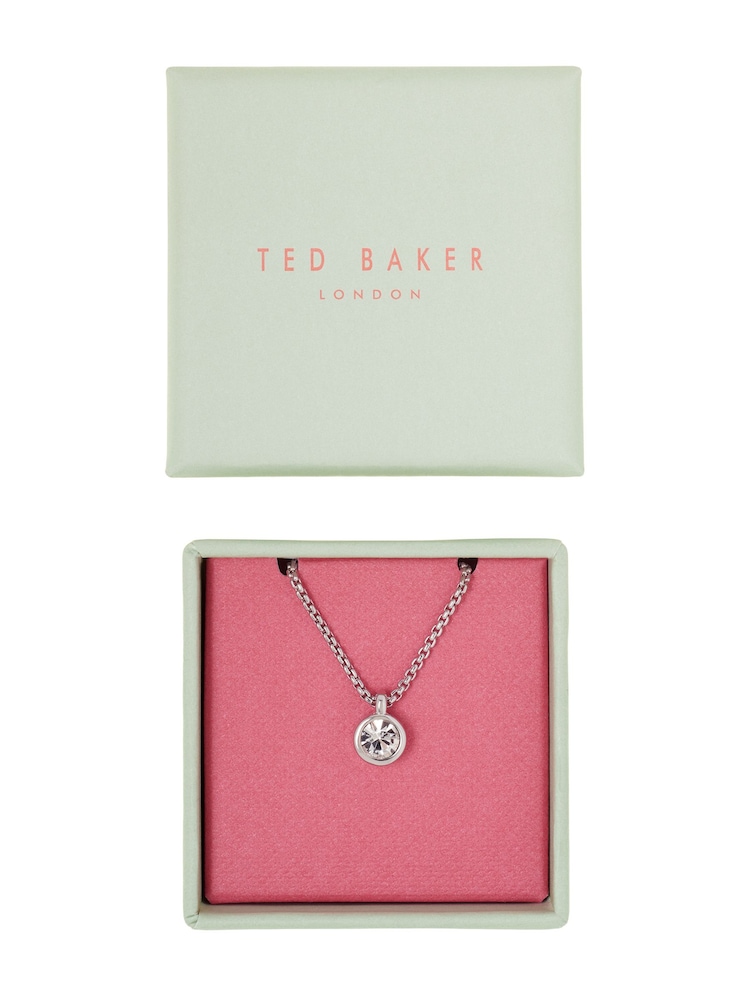 Ted Baker Silver Tone SININAA: Crystal Pendant Necklace - Image 8 of 8
