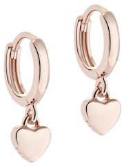 Ted Baker Gold Tone HARRYE: Tiny Heart Huggie Earrings - Image 1 of 5