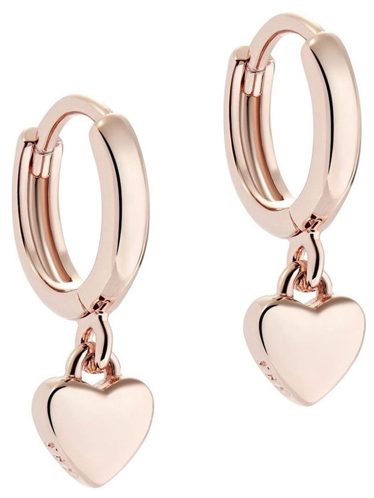 Ted Baker Gold Tone HARRYE: Tiny Heart Huggie Earrings - Image 1 of 5