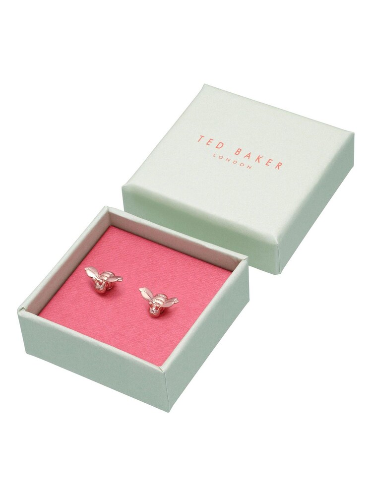 Ted Baker Gold Tone Beelii Double Bee Earrings - Image 3 of 7