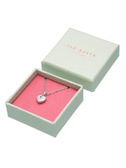 Ted Baker Silver Tone HANNELA: Crystal Heart Pendant Necklace - Image 7 of 10