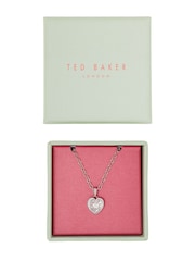 Ted Baker Silver Tone HANNELA: Crystal Heart Pendant Necklace - Image 8 of 10
