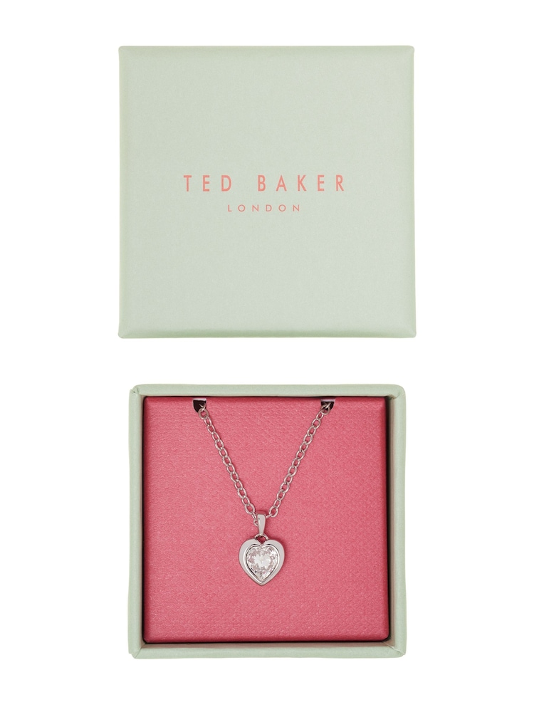 Zilverkleurig - Ted Baker HANNELA: Ketting met kristallen hart hanger - Image 8 of 10