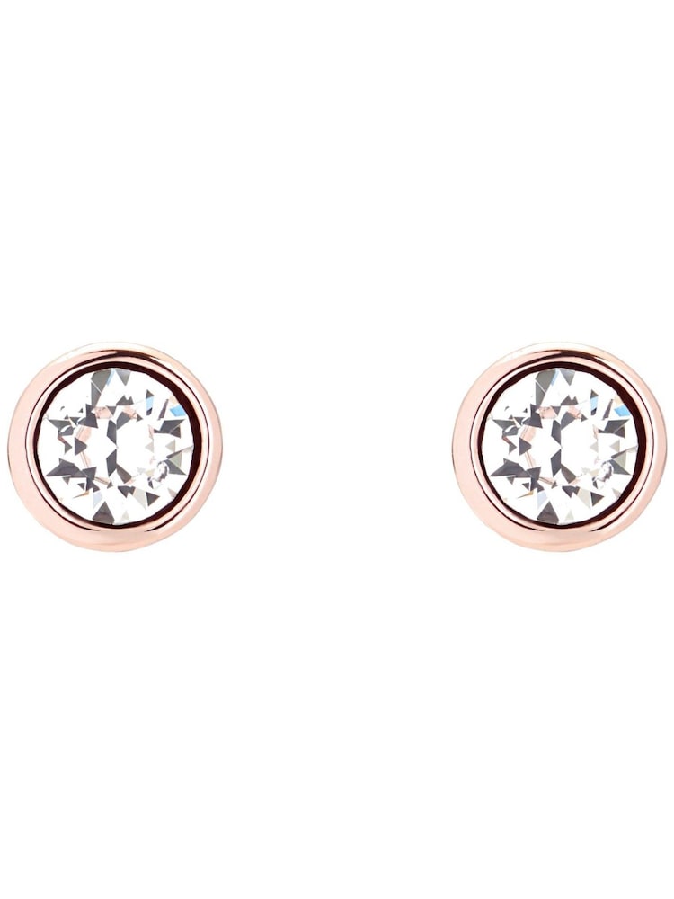 Ted Baker Rose Gold SINAA: Crystal Stud Earrings - Image 1 of 8