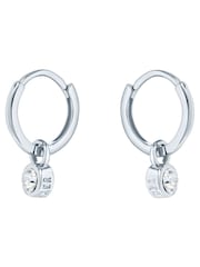 Ted Baker Silver Tone SINALAA: Crystal Huggie Earrings - Image 3 of 9