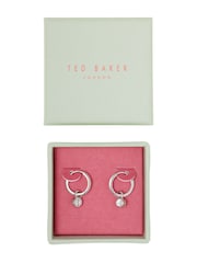 Ted Baker Silver Tone SINALAA: Crystal Huggie Earrings - Image 6 of 9