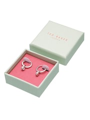 Ted Baker Silver Tone SINALAA: Crystal Huggie Earrings - Image 7 of 9