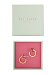 Ted Baker Gold Tone SEENITA: Crystal Small Hoop Earrings - Image 6 of 9