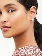 Ted Baker Gold Tone SEENITA: Crystal Small Hoop Earrings - Image 9 of 9