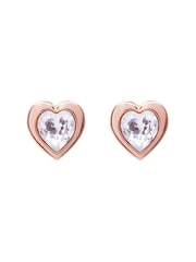 Ted Baker Rose Gold Tone HAN: Crystal Heart Earrings - Image 5 of 16