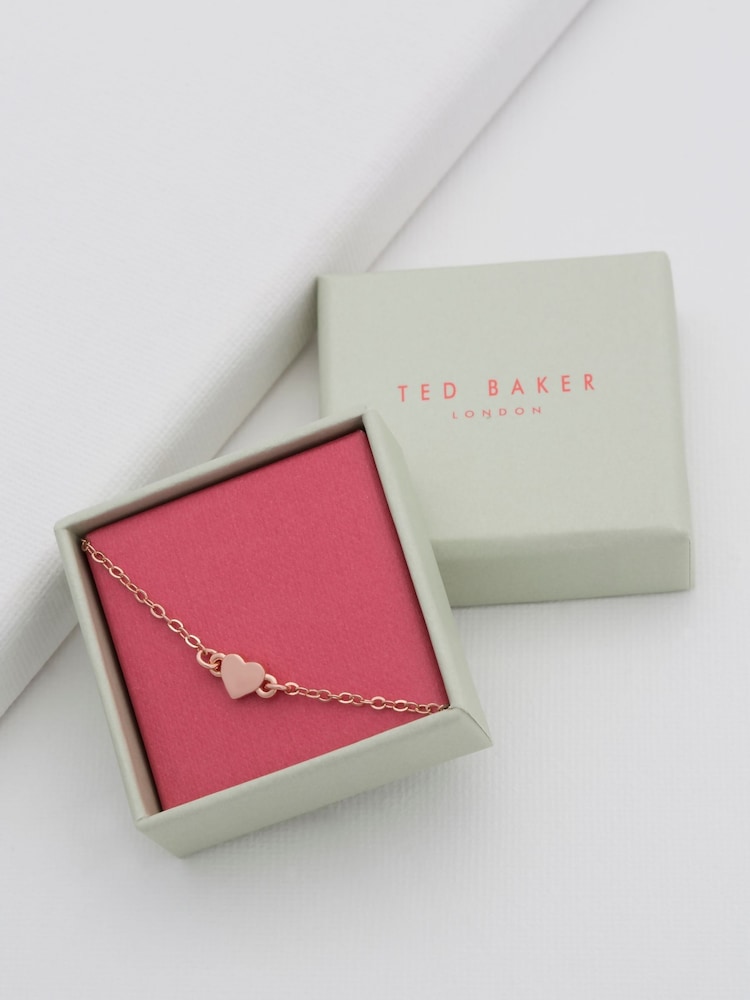 ذهبي وردي - HARSAA من Ted Baker: إسورة قابلة للضبط شكل قلب صغير - صورة 6 من 6