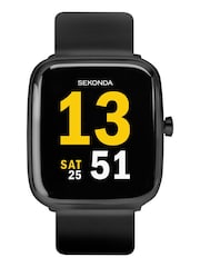 Sekonda Motion Black Silicone Strap Smart Watch - Image 1 of 6