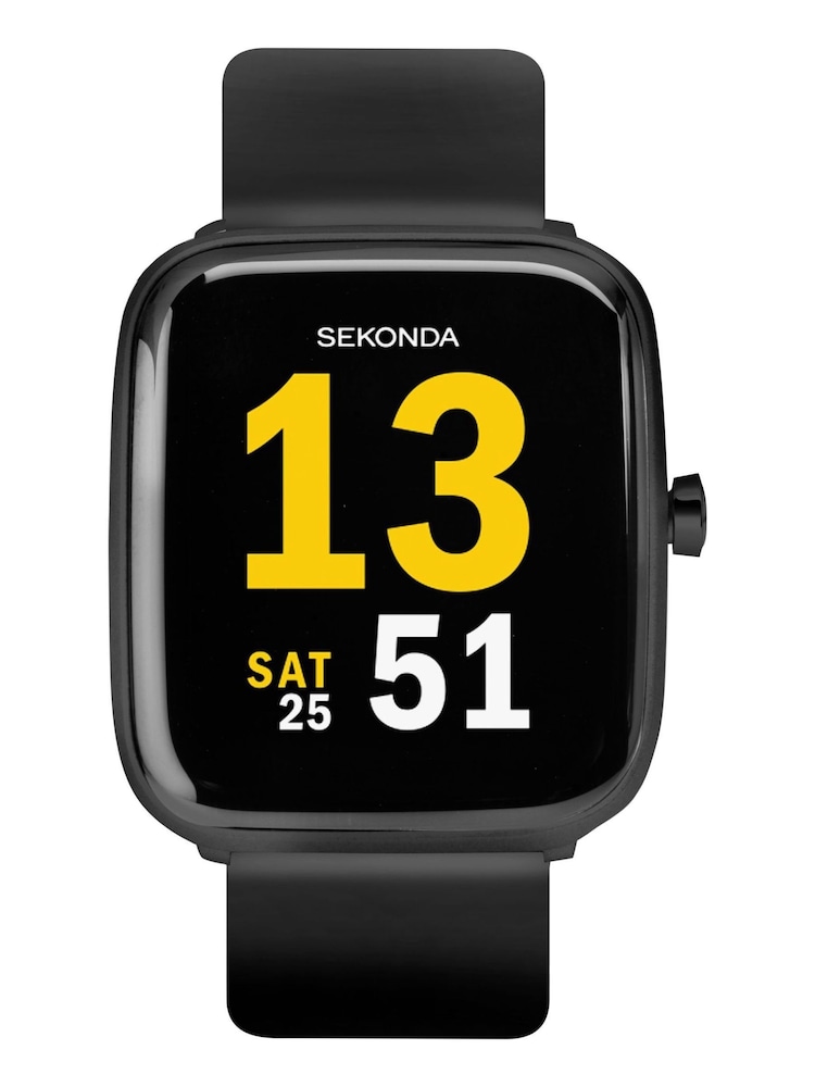 Sekonda Motion Black Silicone Strap Smart Watch - Image 1 of 6