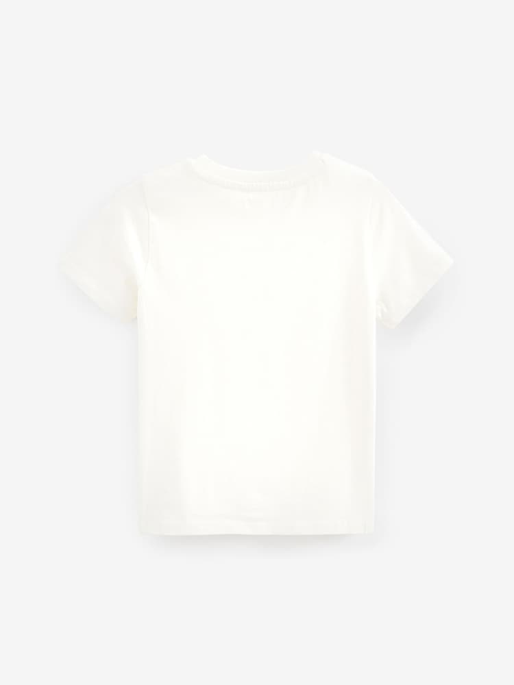 Ecru White Heart Short Sleeve Sequin T-Shirt (3-16yrs) - Image 5 of 5