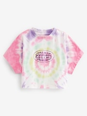 Pink/Purple Boxy Tie Dye Cosmic T-Shirt (3-16yrs) - Image 5 of 6
