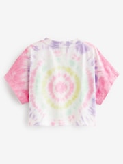 Pink/Purple Boxy Tie Dye Cosmic T-Shirt (3-16yrs) - Image 6 of 6