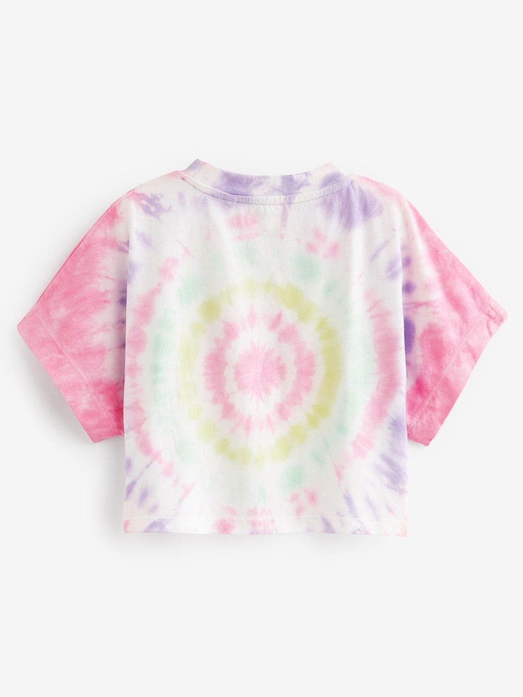 Pink/Purple Boxy Tie Dye Cosmic T-Shirt (3-16yrs) - Image 6 of 6