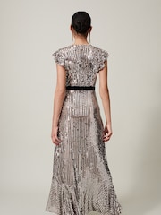 Phase Eight Metallic Enja Sequin Maxi Dress - Image 2 of 7