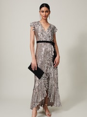 Phase Eight Metallic Enja Sequin Maxi Dress - Image 4 of 7