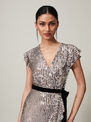 Phase Eight Metallic Enja Sequin Maxi Dress - Image 5 of 7