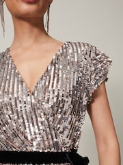 Phase Eight Metallic Enja Sequin Maxi Dress - Image 6 of 7