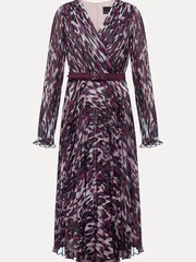 Phase Eight Natural Multi Eloise Animal Pleated Dress - Image 7 of 7