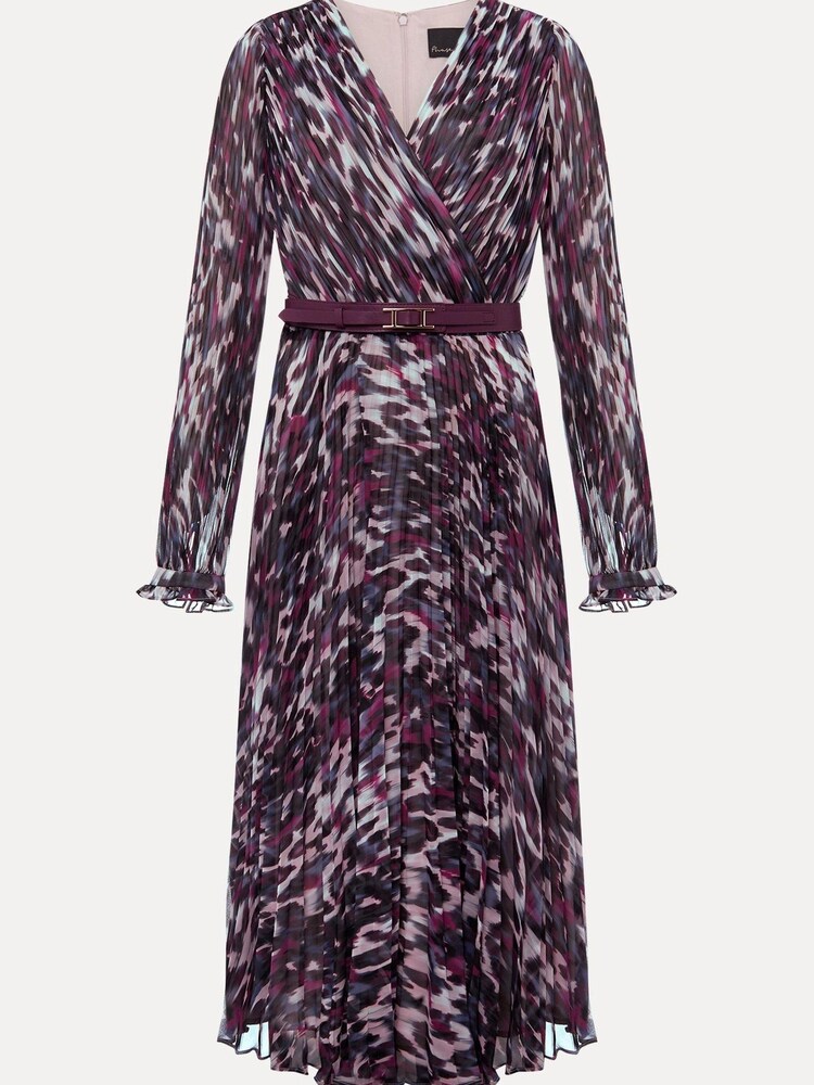 Phase Eight Natural Multi Eloise Animal Pleated Dress - Image 7 of 7