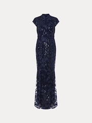 Phase Eight Sofia Embroidered Black Sequin Dress - Image 7 of 7