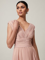 Phase Eight Cream Pink Nelly Pleat Dress - Image 5 of 8
