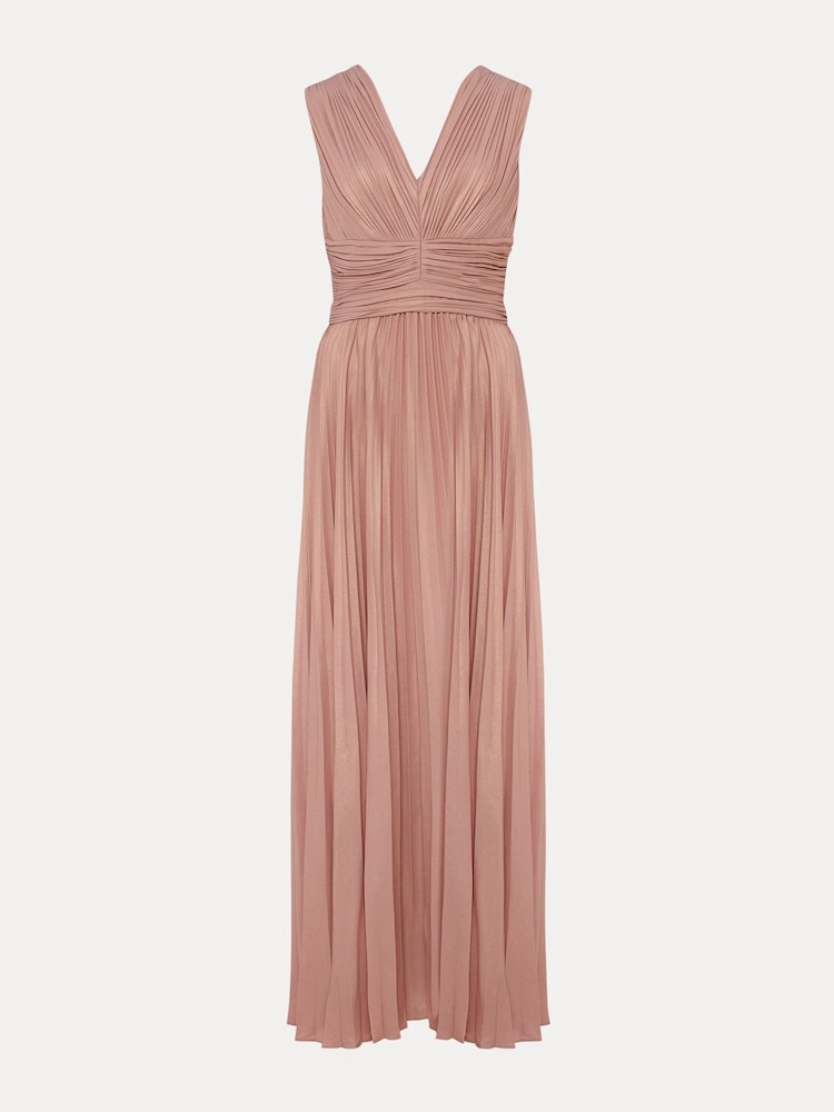 Phase Eight Cream Pink Nelly Pleat Dress - Image 8 of 8
