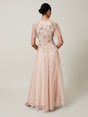Phase Eight Pink Zena Beaded Tulle Maxi Dress - Image 2 of 6