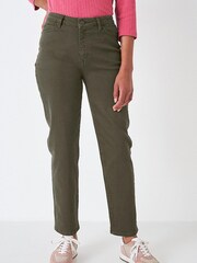 Crew Clothing Company Khaki Brompton Twill Trousers - Image 1 of 4