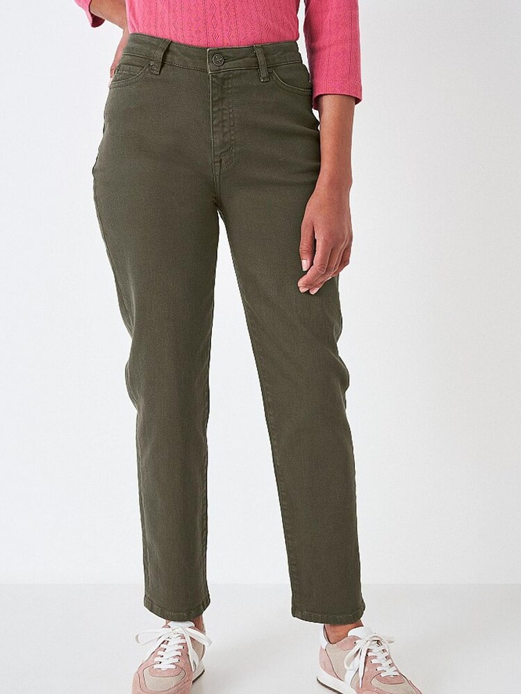 Crew Clothing Company Khaki Brompton Twill Trousers - Image 1 of 4