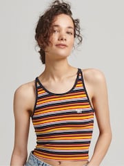 Superdry Blue Vintage Cali Stripe Vest - Image 1 of 4