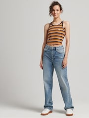 Superdry Blue Vintage Cali Stripe Vest - Image 3 of 4