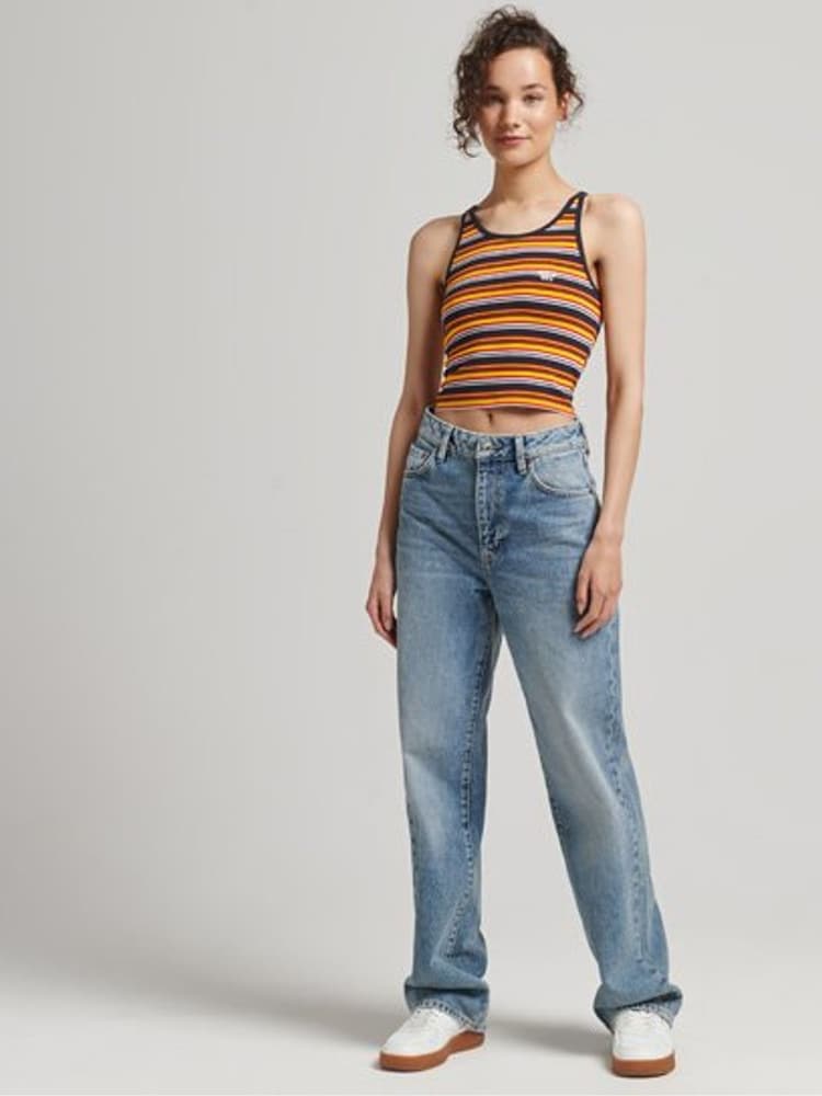 Superdry Blue Vintage Cali Stripe Vest - Image 3 of 4