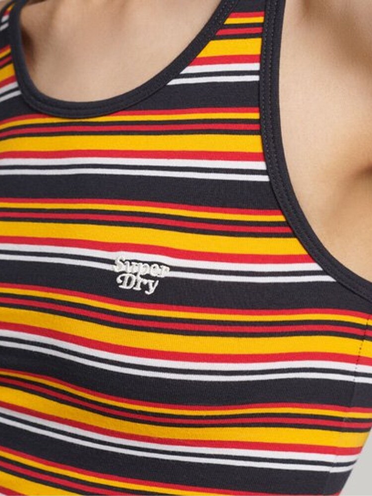Superdry Blue Vintage Cali Stripe Vest - Image 4 of 4