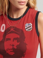 Superdry Red 100% Cotton Ringspun Allstars CG Vintage Re-Issue Vest Top - Image 3 of 4