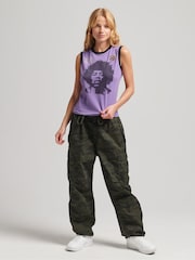 Superdry Purple 100% Cotton Ringspun Allstars JH Vintage Re-issue Vest Top - Image 3 of 4