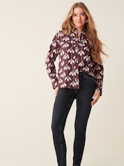 Scion Berry Red Print Long Sleeve Utility Shirt - Image 4 of 5