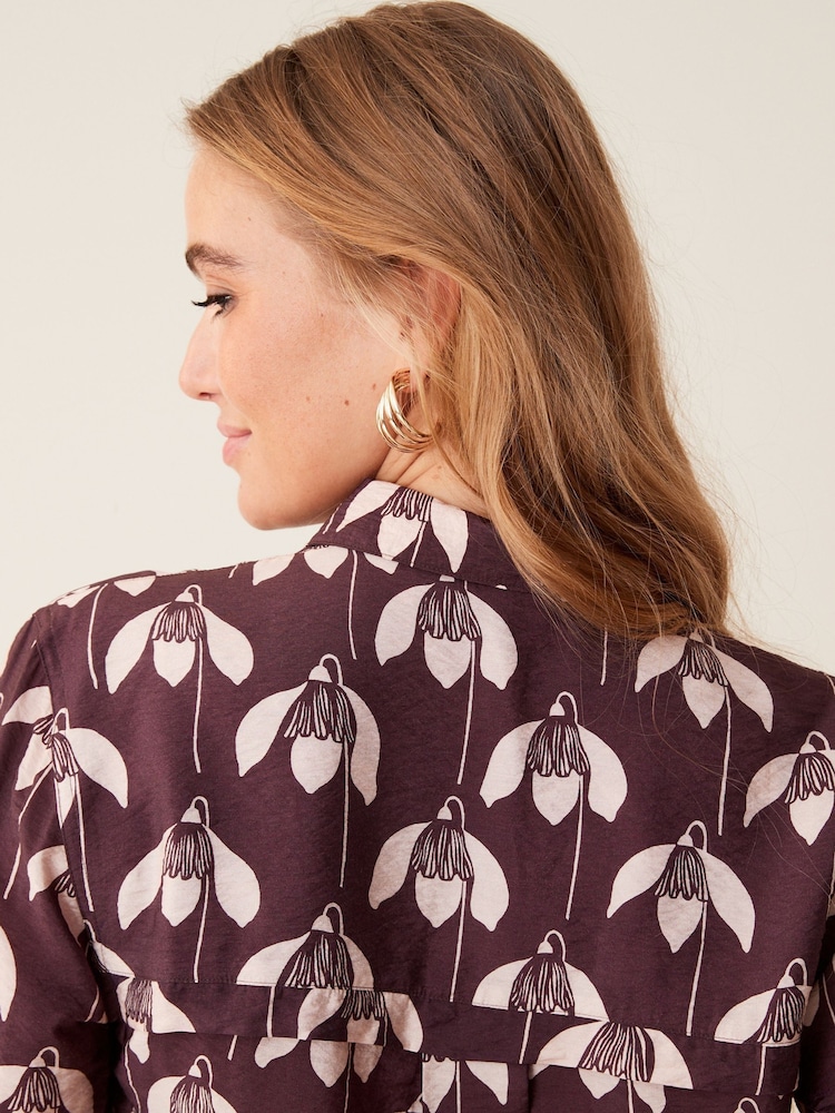 Scion Berry Red Print Long Sleeve Utility Shirt - Image 5 of 5