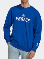 adidas Blue FIFA World Cup 2022™ France Crew 100% Cotton Sweatshirt - Image 4 of 7