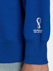 adidas Blue FIFA World Cup 2022™ France Crew 100% Cotton Sweatshirt - Image 6 of 7