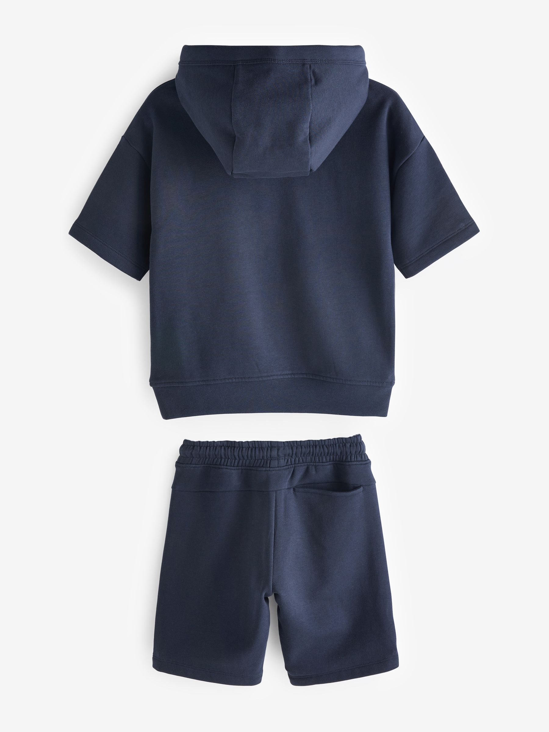 これ以上お値下げしません　Ribbed Short Hoodie ネイビー Buy Navy Short Sleeve Hoodie and Shorts Set (3-16yrs) from