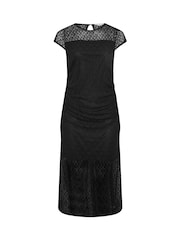 Yours Curve Black London Sleeveless Lace Dress - Image 5 of 6